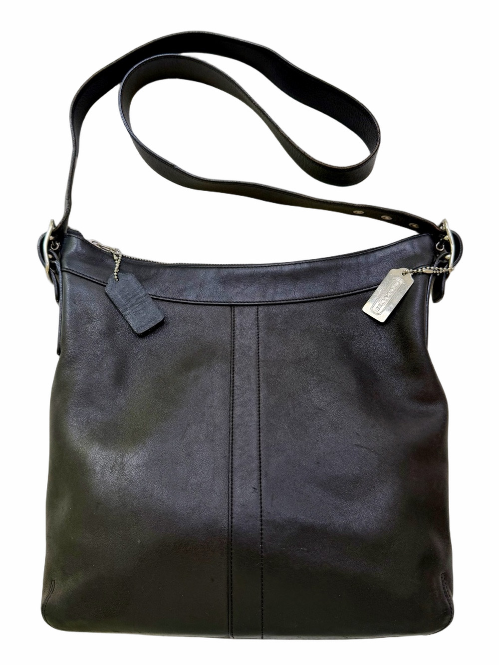 Coach # 9188 Legacy Slim Duffel Crossbody Black Leather Purse Shoulder Bag